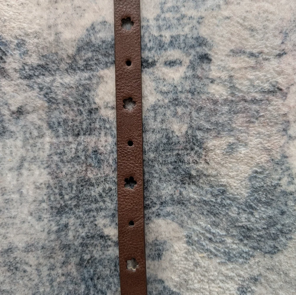 Girl's Brown Buckle Belt From Target Flower Holes 31